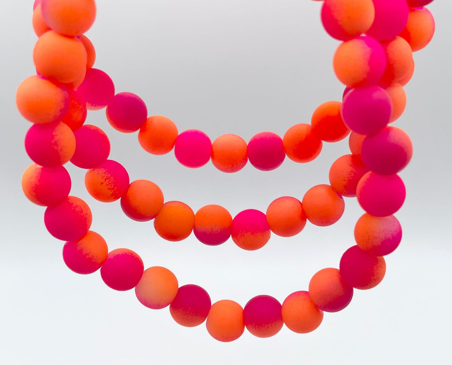 Orange/Pink Beaded Bracelet