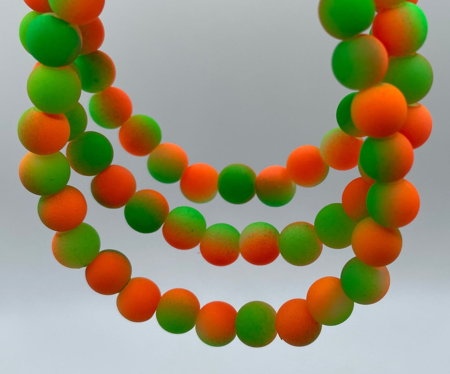 Orange/Green Beaded Bracelet