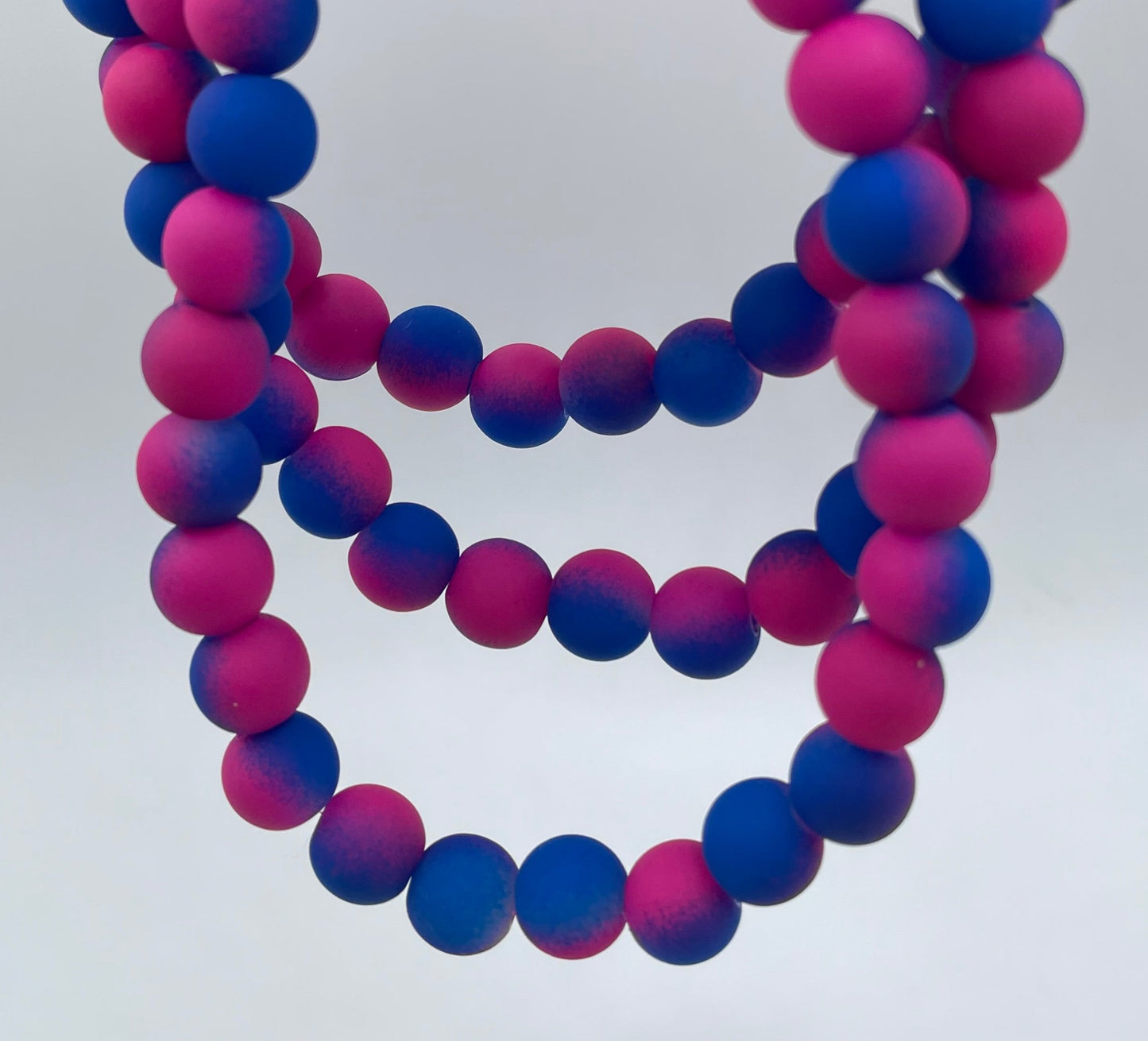 Blue/Pink Beaded Bracelet