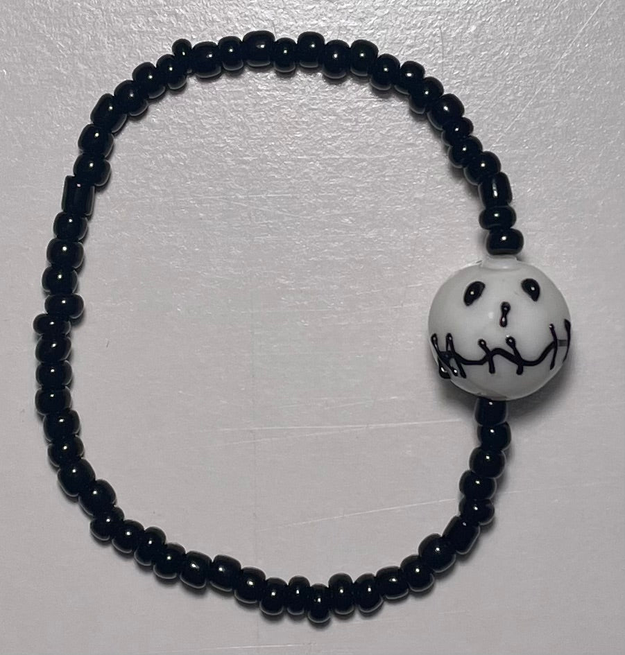 Crooked Smile Glass Beaded Bracelet