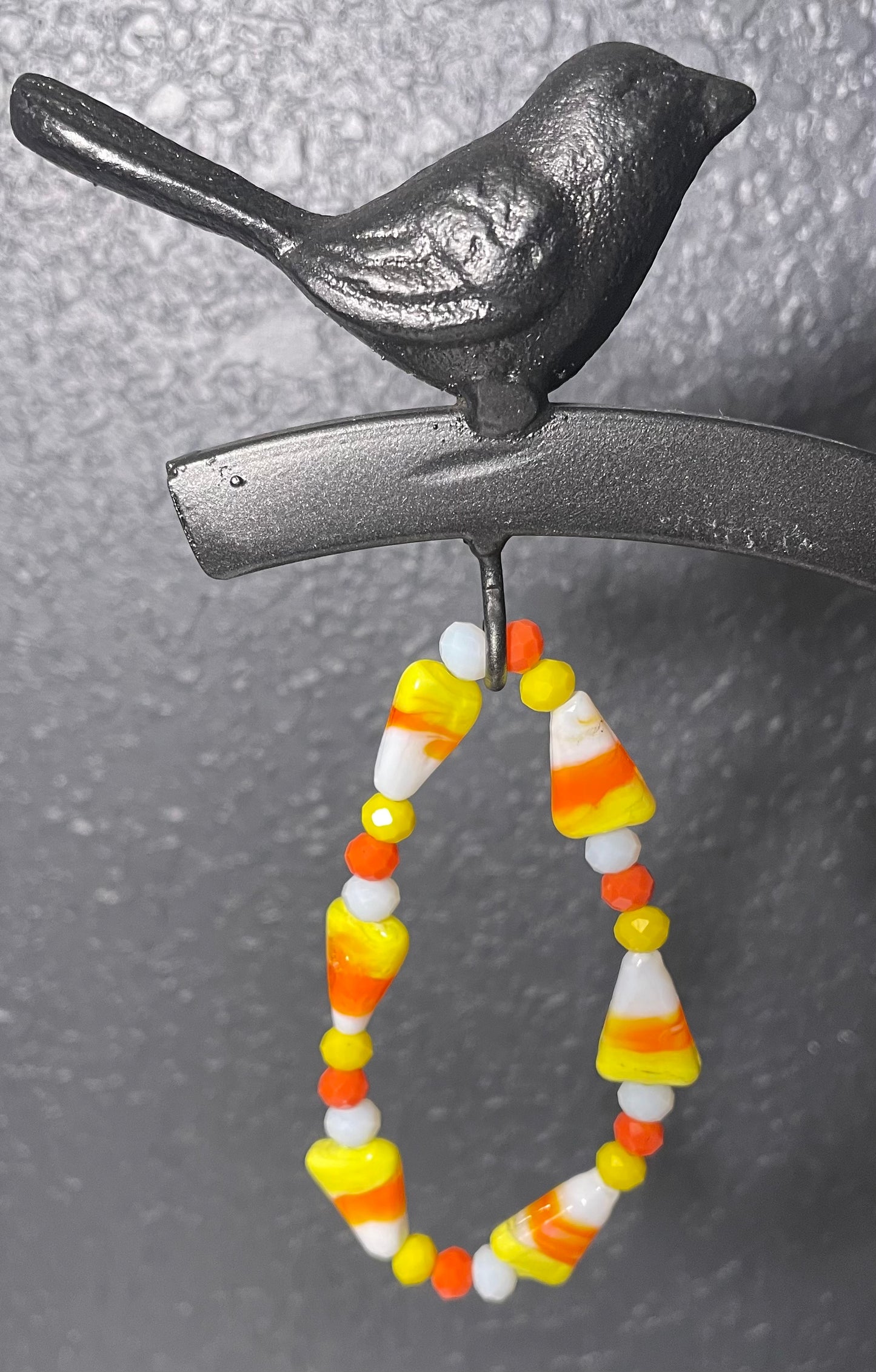 Candy Corn Glass Bracelet