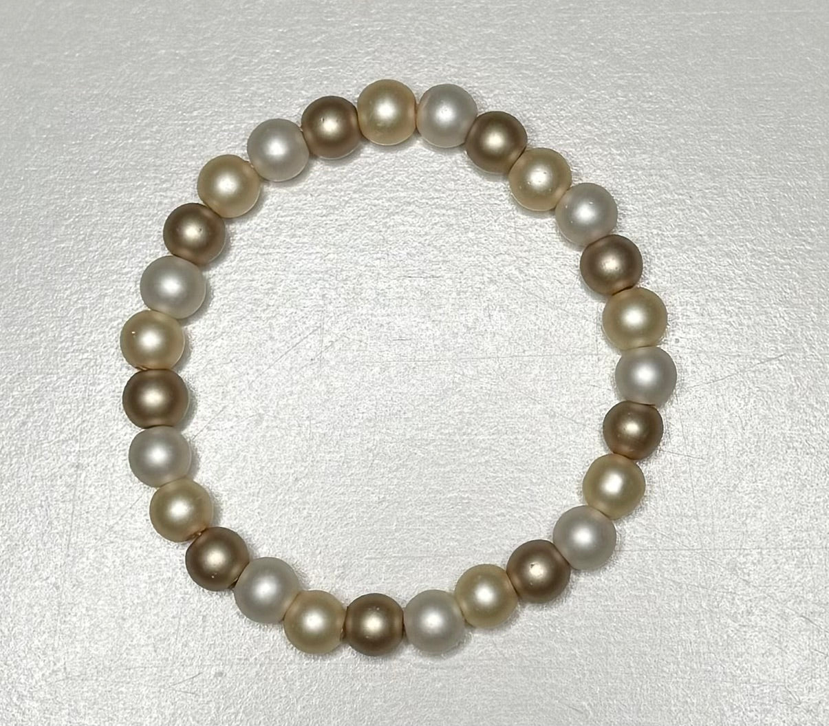 Latte Beaded Bracelet