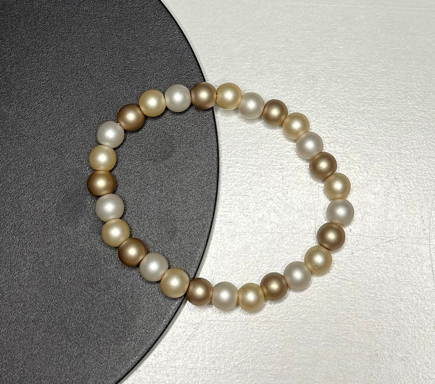 Latte Beaded Bracelet